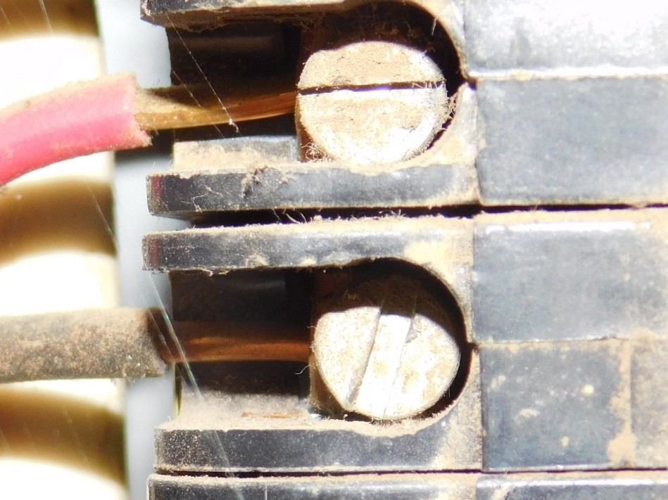 wire connected to a circuit breaker