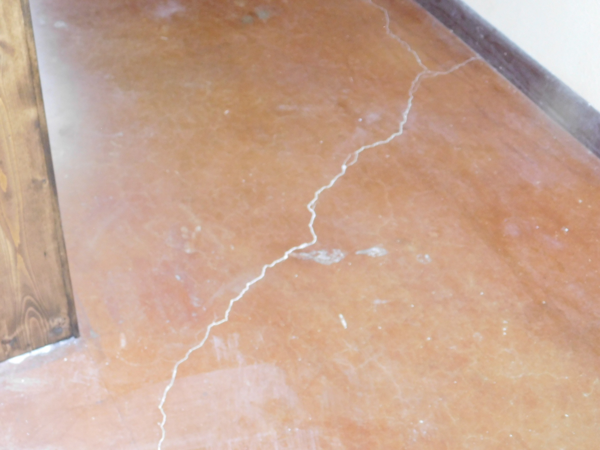 large crack in concrete- settling 