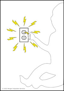 child getting shocked- key in outlet