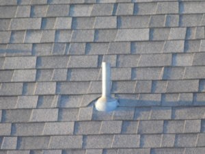 Vent pipe on roof