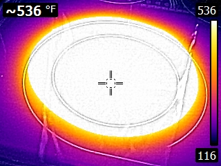 hot burner- thermal image