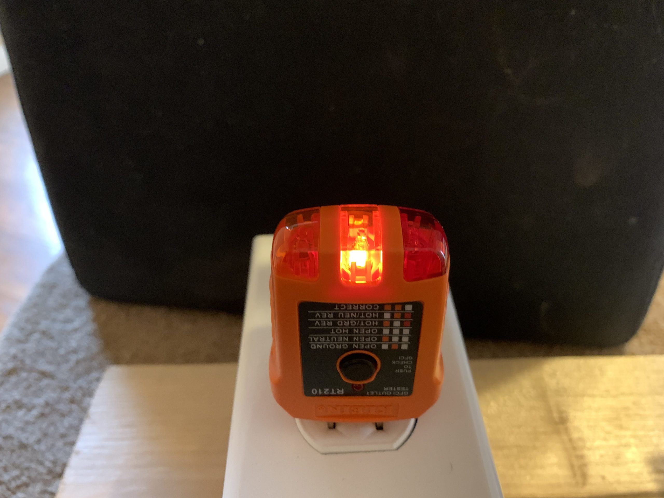 3 light tester- open ground