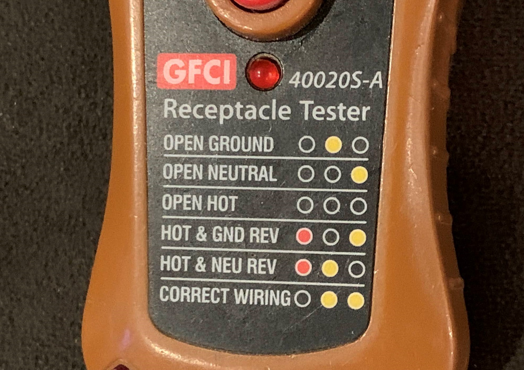 3 light tester indications