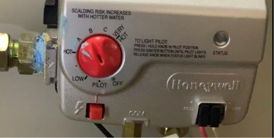 water heater knob